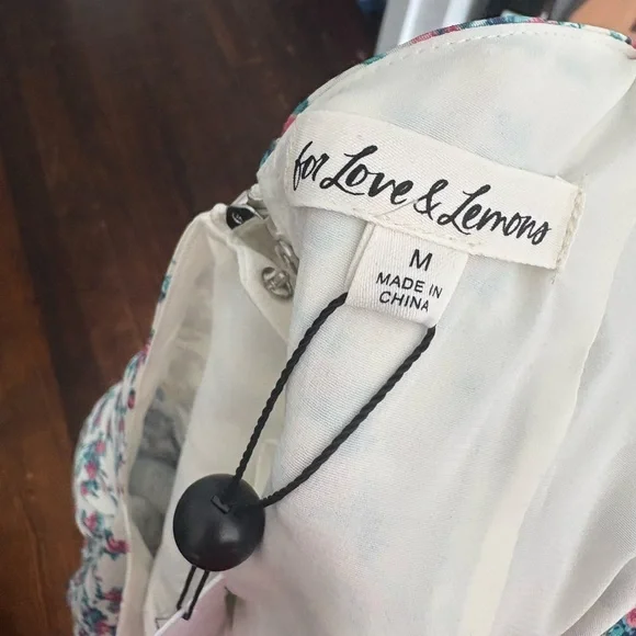 NWT For love and lemons Taggart floral print mini dress size M - Picture 13 of 13